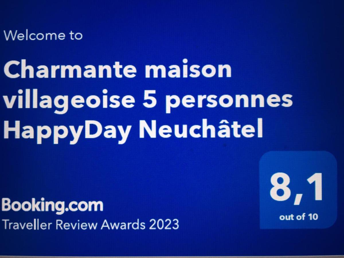 Charmante maison villageoise 5 personnes HappyDay Neuchâtel Saint-Blaise Extérieur photo